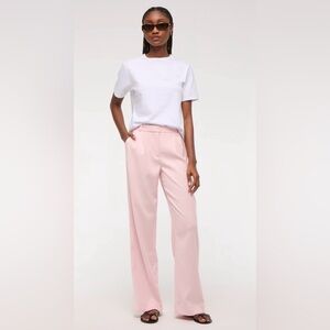 Abercrombie A&F Sloane Tailored Wide Leg Pants Pink Size 28 Long